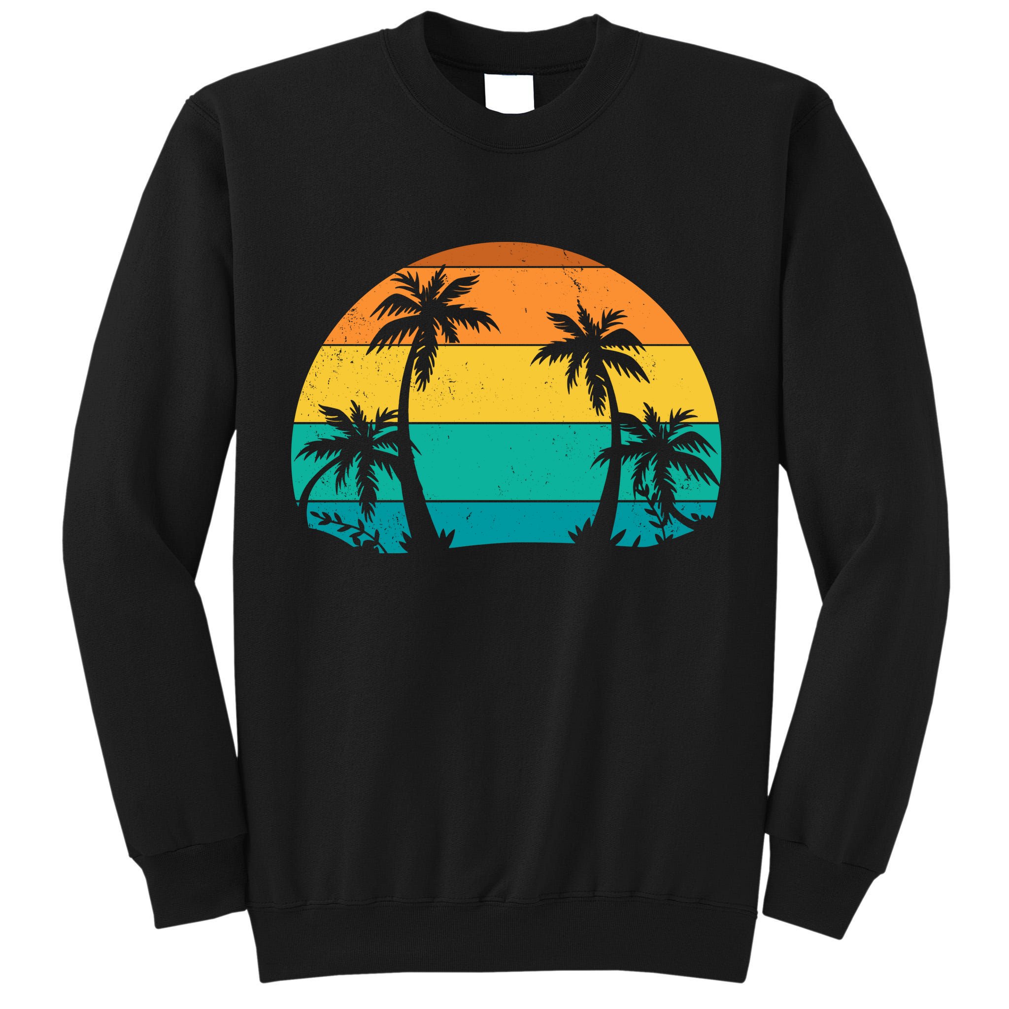 Retro Summer Tropical Beach Tall Sweatshirt