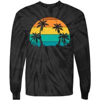 Retro Summer Tropical Beach Tie-Dye Long Sleeve Shirt