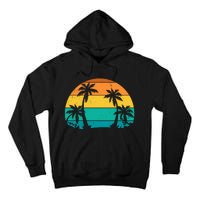 Retro Summer Tropical Beach Tall Hoodie