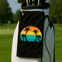 Retro Summer Tropical Beach Golf Towel