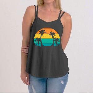 Retro Summer Tropical Beach Women's Strappy Tank