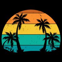 Retro Summer Tropical Beach Visor