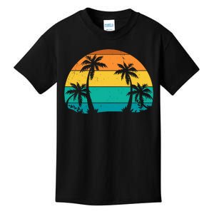 Retro Summer Tropical Beach Kids T-Shirt