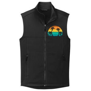 Retro Summer Tropical Beach Collective Smooth Fleece Vest