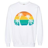 Retro Summer Tropical Beach Garment-Dyed Sweatshirt
