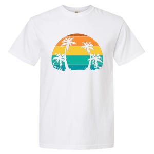 Retro Summer Tropical Beach Garment-Dyed Heavyweight T-Shirt