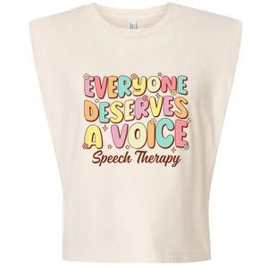 Retro Speech Therapy Speech Language Pathologist Therapist Garment-Dyed Women's Muscle Tee