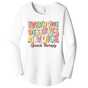 Retro Speech Therapy Speech Language Pathologist Therapist Women's Perfect Tri Tunic Long Sleeve Shirt