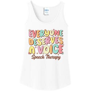 Retro Speech Therapy Speech Language Pathologist Therapist Ladies Essential Tank