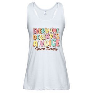 Retro Speech Therapy Speech Language Pathologist Therapist Ladies Essential Flowy Tank