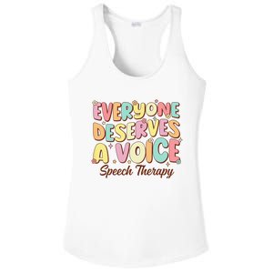 Retro Speech Therapy Speech Language Pathologist Therapist Ladies PosiCharge Competitor Racerback Tank