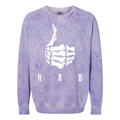 Rad Skeleton Thumb Cool Gag Radiography Lovers Gift Colorblast Crewneck Sweatshirt