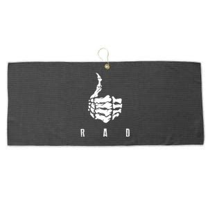 Rad Skeleton Thumb Cool Gag Radiography Lovers Gift Large Microfiber Waffle Golf Towel