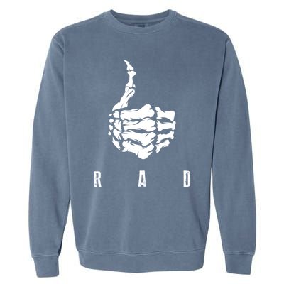 Rad Skeleton Thumb Cool Gag Radiography Lovers Gift Garment-Dyed Sweatshirt