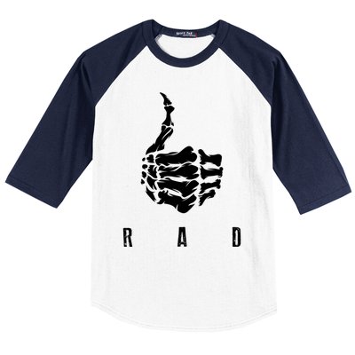 Rad Skeleton Thumb Cool Gag Radiography Lovers Gift Baseball Sleeve Shirt