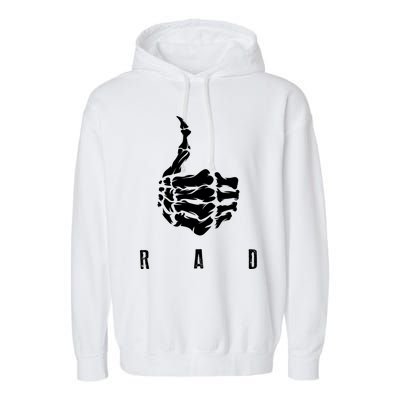 Rad Skeleton Thumb Cool Gag Radiography Lovers Gift Garment-Dyed Fleece Hoodie