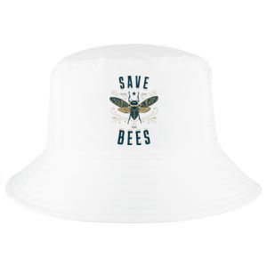 Retro Save The Bees Apiary Bee Beekeeper Earth Day Cool Comfort Performance Bucket Hat