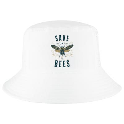 Retro Save The Bees Apiary Bee Beekeeper Earth Day Cool Comfort Performance Bucket Hat