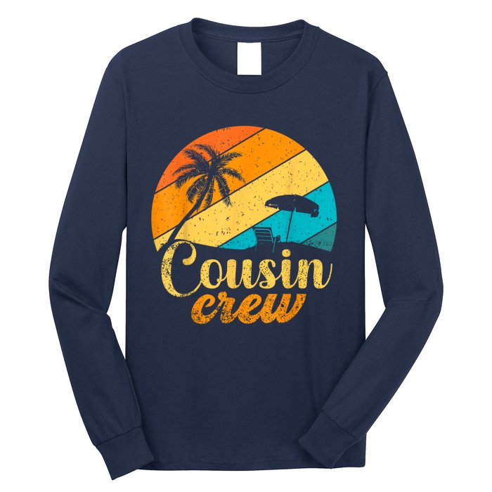 Retro Summer Tee Family Vacation Vintage Beach Cousin Crew Long Sleeve Shirt