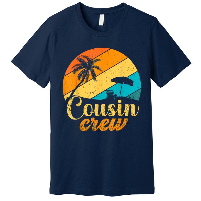 Retro Summer Tee Family Vacation Vintage Beach Cousin Crew Premium T-Shirt