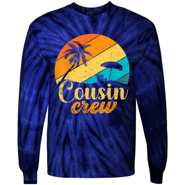 Retro Summer Tee Family Vacation Vintage Beach Cousin Crew Tie-Dye Long Sleeve Shirt