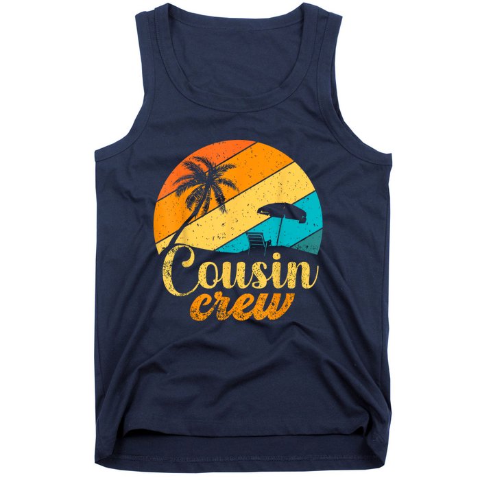 Retro Summer Tee Family Vacation Vintage Beach Cousin Crew Tank Top