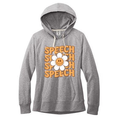 Retro Speech Therapy Speech Language Pathologist Therapist Women's Fleece Hoodie