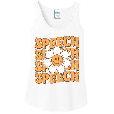 Retro Speech Therapy Speech Language Pathologist Therapist Ladies Essential Tank