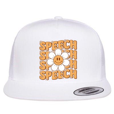 Retro Speech Therapy Speech Language Pathologist Therapist Flat Bill Trucker Hat