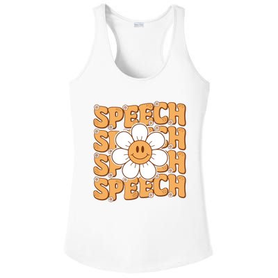 Retro Speech Therapy Speech Language Pathologist Therapist Ladies PosiCharge Competitor Racerback Tank