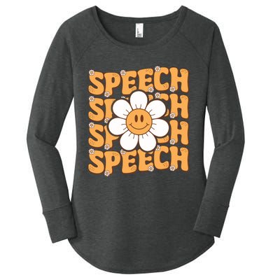 Retro Speech Therapy Speech Language Pathologist Therapist Women's Perfect Tri Tunic Long Sleeve Shirt