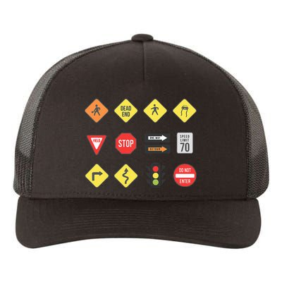 Road Signs Traffic Signs Driving School Sign Examination Yupoong Adult 5-Panel Trucker Hat