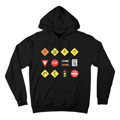 Road Signs Traffic Signs Driving School Sign Examination Hoodie