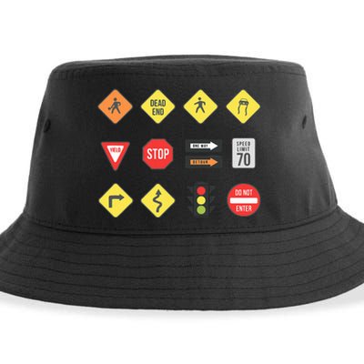 Road Signs Traffic Signs Driving School Sign Examination Sustainable Bucket Hat