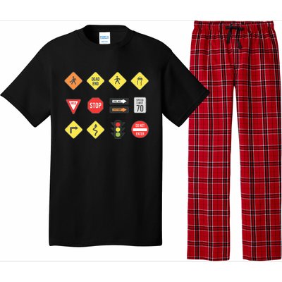 Road Signs Traffic Signs Driving School Sign Examination Pajama Set