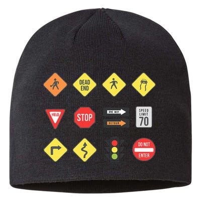 Road Signs Traffic Signs Driving School Sign Examination Sustainable Beanie