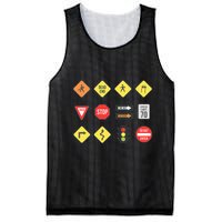 Road Signs Traffic Signs Driving School Sign Examination Mesh Reversible Basketball Jersey Tank