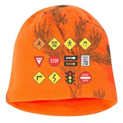 Road Signs Traffic Signs Driving School Sign Examination Kati - Camo Knit Beanie