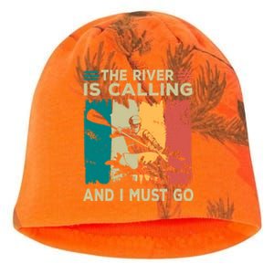 Rafting Saying The River Is Calling And I Must Go Rafting Meaningful Gift Kati - Camo Knit Beanie