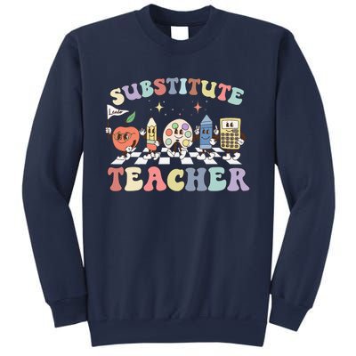 Retro Substitute Teacher Team Substitute Squad Sweatshirt