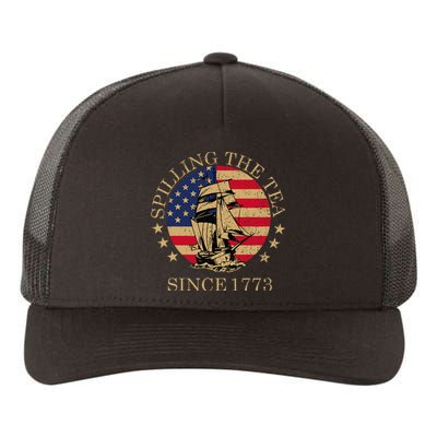 Retro Spilling The Tea Since 1773 4th Of July Gift Yupoong Adult 5-Panel Trucker Hat