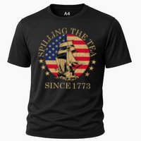 Retro Spilling The Tea Since 1773 4th Of July Gift Cooling Performance Crew T-Shirt