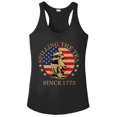 Retro Spilling The Tea Since 1773 4th Of July Gift Ladies PosiCharge Competitor Racerback Tank