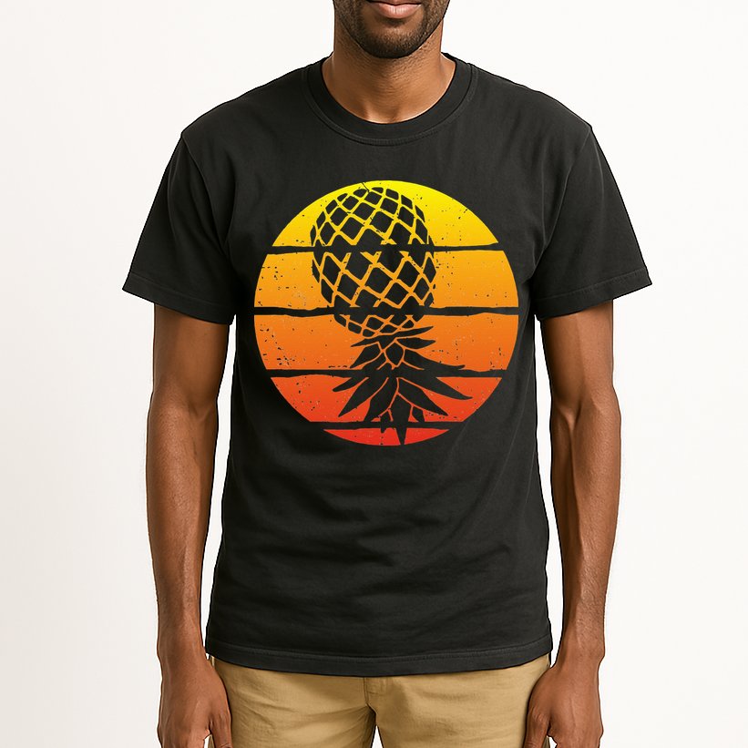 Retro Sunset Upside Down Pineapple Swinger Tall T-Shirt