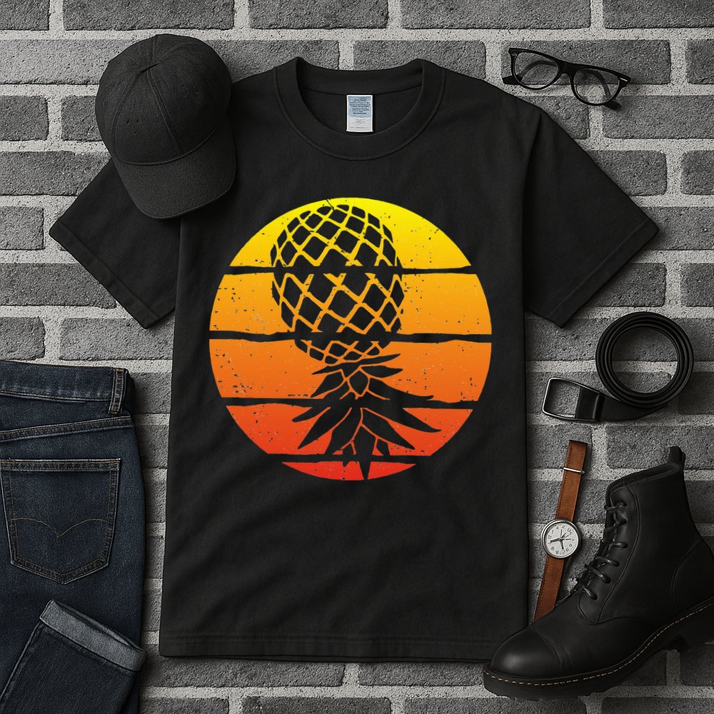 Retro Sunset Upside Down Pineapple Swinger Tall T-Shirt