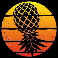 Retro Sunset Upside Down Pineapple Swinger Youth Performance Sprint T-Shirt