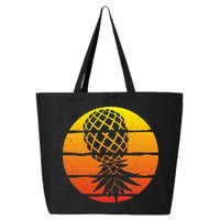 Retro Sunset Upside Down Pineapple Swinger 25L Jumbo Tote