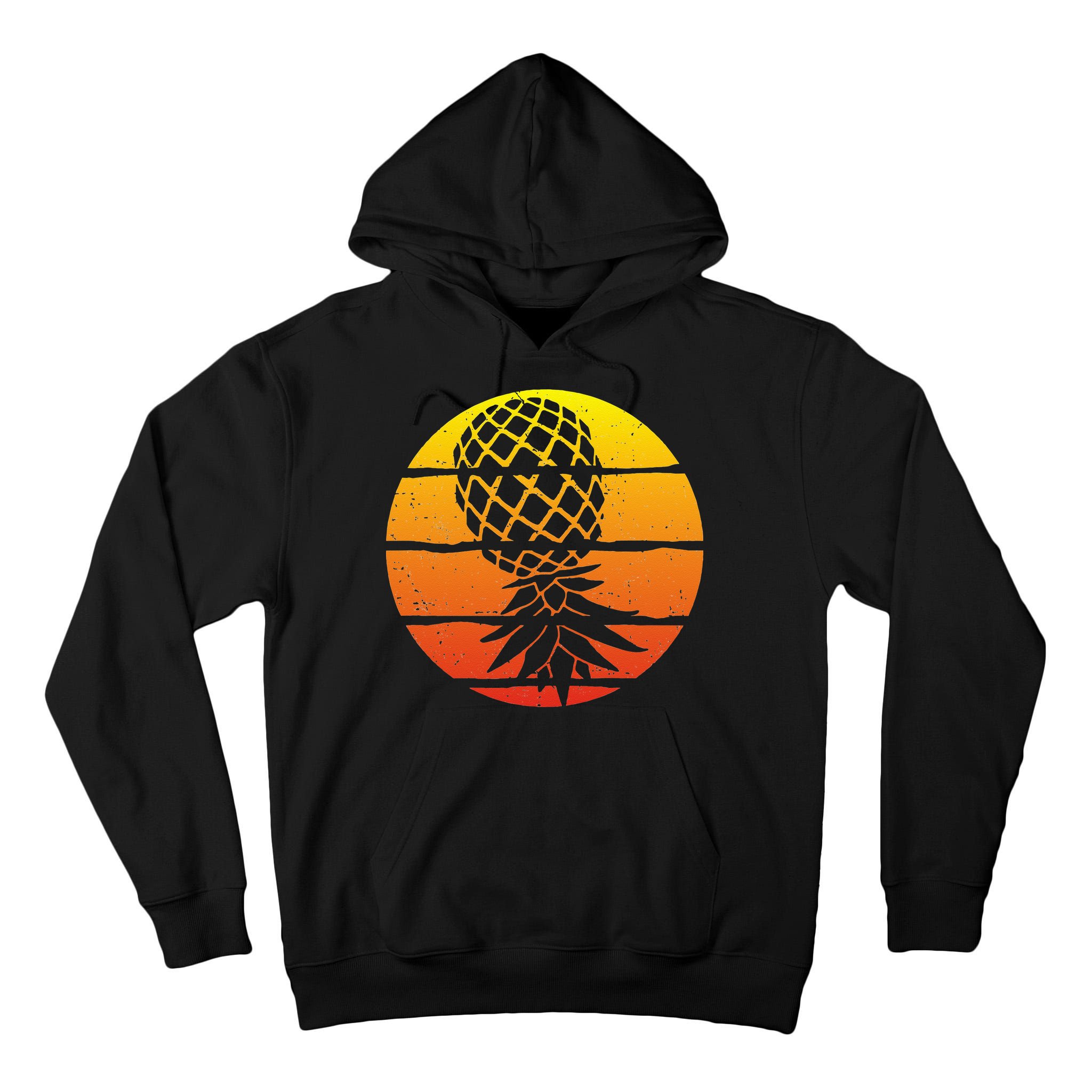 Retro Sunset Upside Down Pineapple Swinger Tall Hoodie