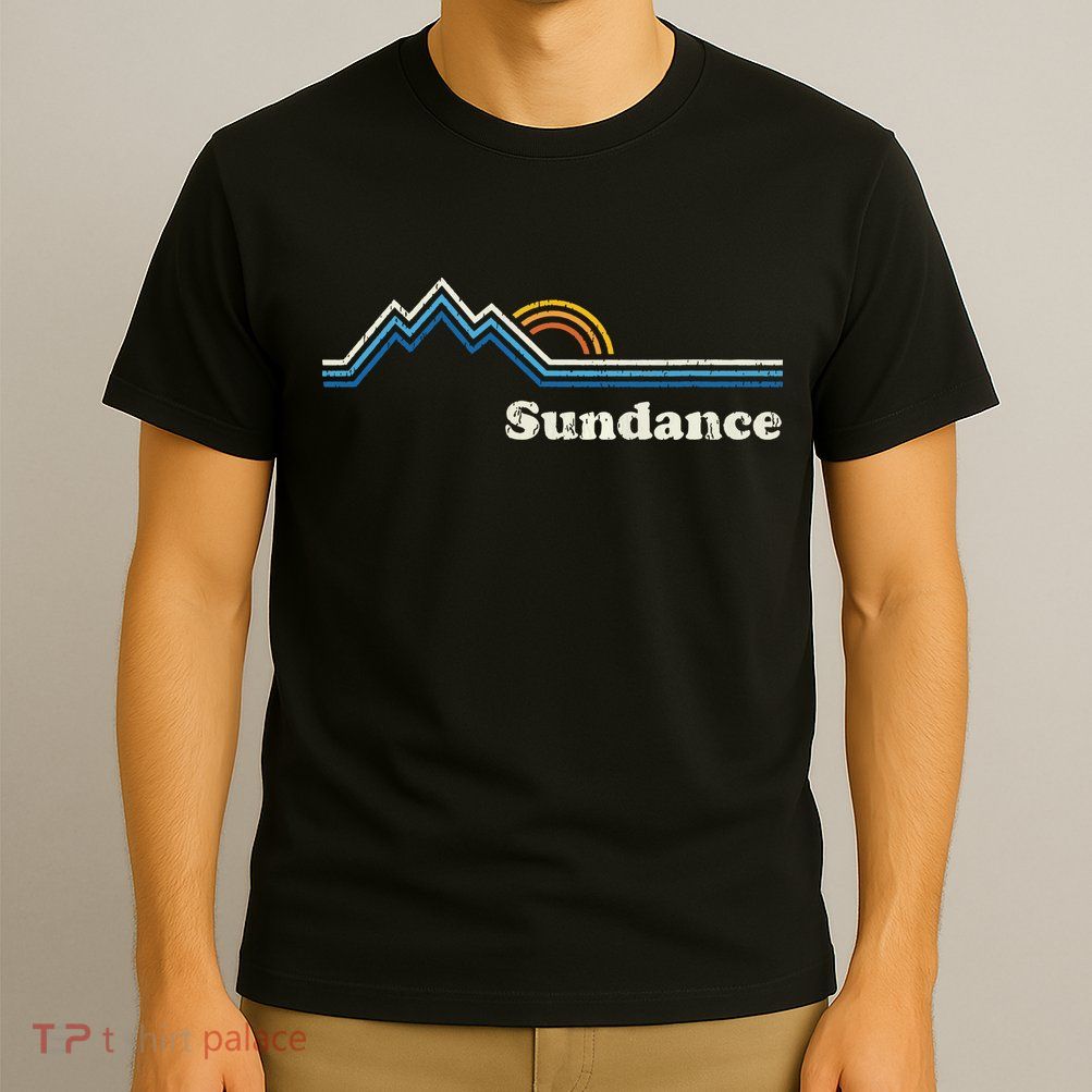 Retro Sundance Utah Ut T Vintage Sunrise Mountains T-Shirt