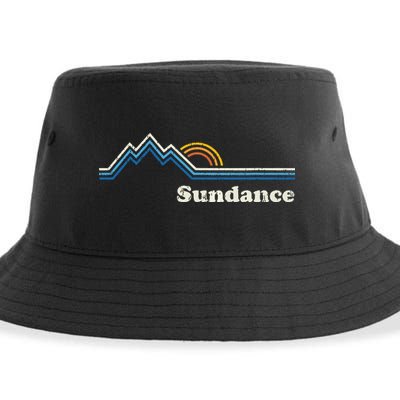 Retro Sundance Utah Ut T Vintage Sunrise Mountains Sustainable Bucket Hat